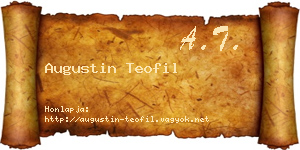 Augustin Teofil névjegykártya